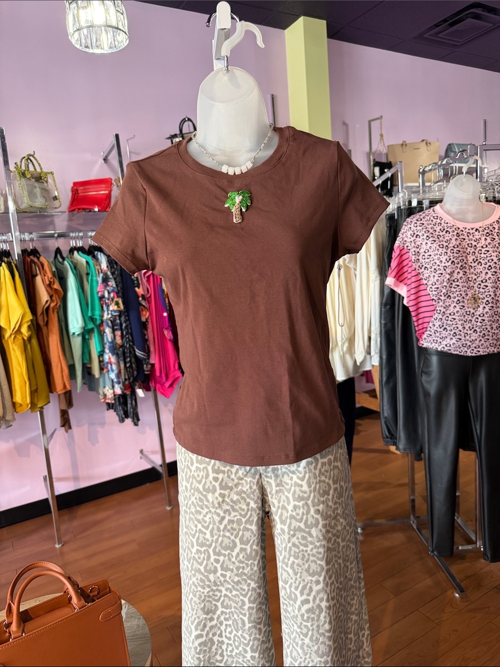Kids Brown Short-Sleeve Tee - Classic Everyday Top